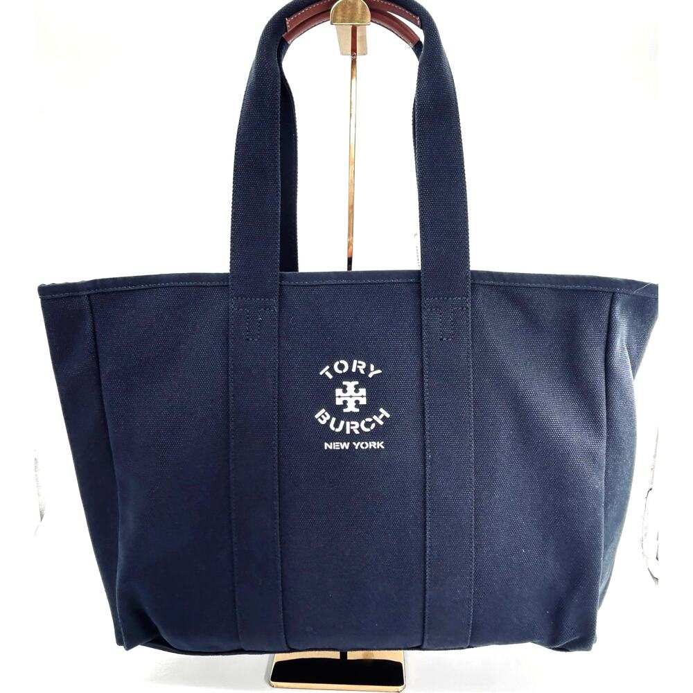 NWT Tory Burch‎ Navy Warm Night Canvas Tote